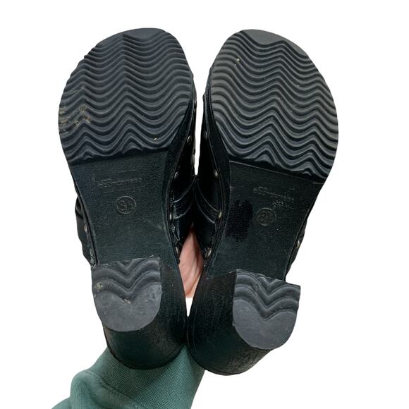 No Boundaries Black Y2K Heel Clogs Buckle Size 8.5 - Picture 4 of 4